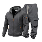 Winter Fleece-Lined Tracksuit Set
