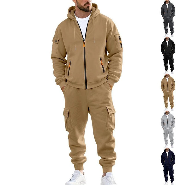 Winter Fleece-Lined Tracksuit Set