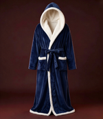 Plush Hooded Lounge Robe