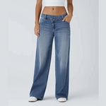 Low Waist Loose Fit Wide Leg Denim Jeans